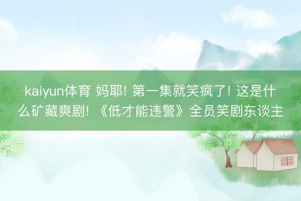 kaiyun体育 妈耶! 第一集就笑疯了! 这是什么矿藏爽剧! 《低才能违警》全员笑剧东谈主